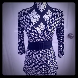 Black and White Blouse